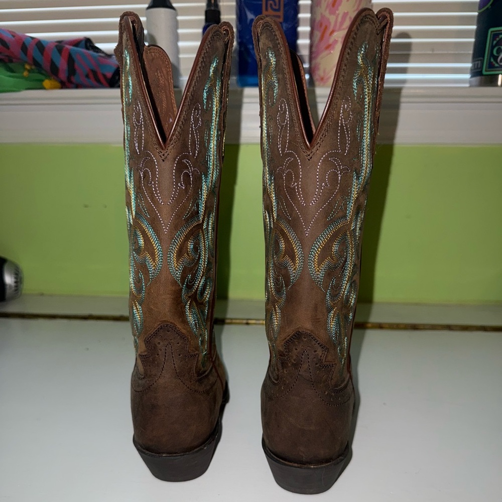 Justin Women’s 12” Square toe stampede western stampede boots - Picture 3 of 4